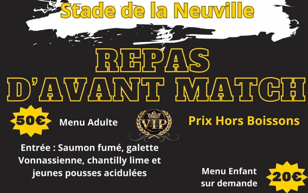 Repas Business seats : Olympic – Virton 14 décembre