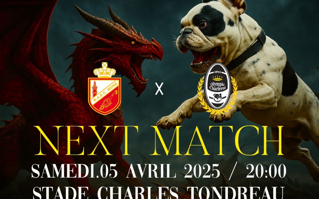 Mons – Olympic : samedi 5 avril 20h00&prime;