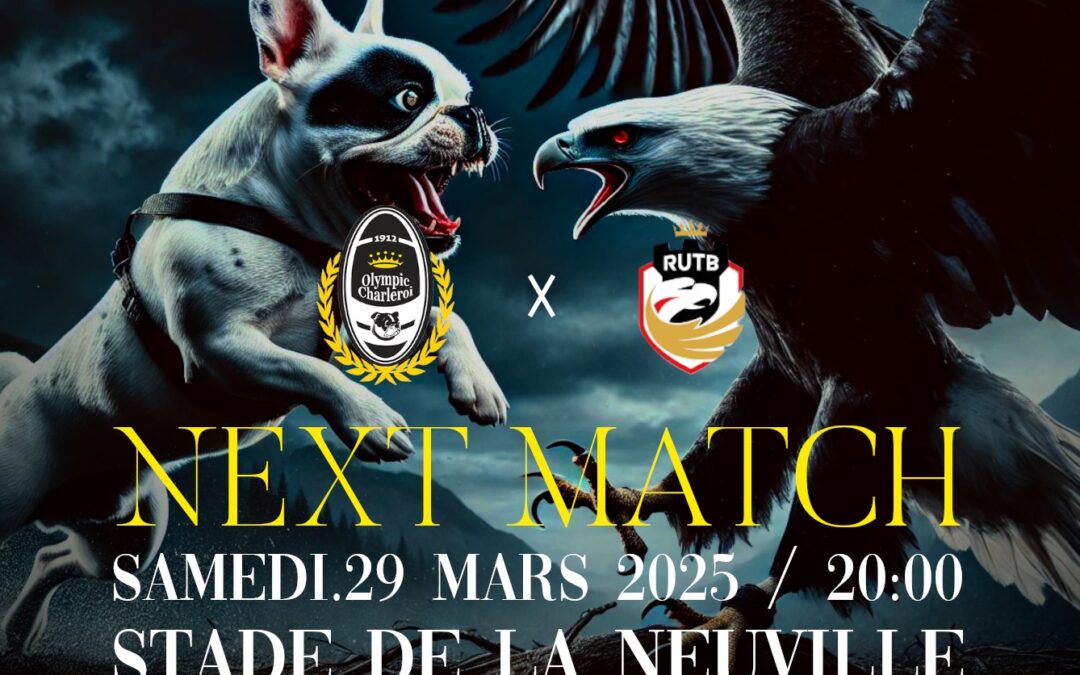Samedi 29 mars : match au sommet Olympic – Tubize Braine